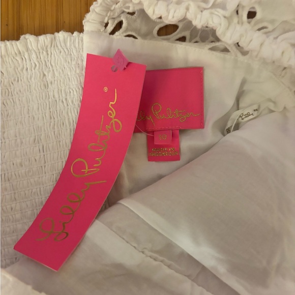 Lilly Pulitzer White Eyelet Mini Dress NWT. - Picture 6 of 8